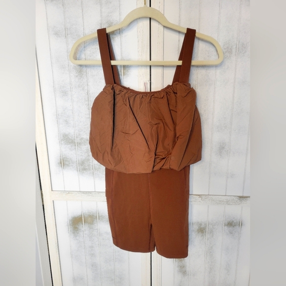 Nwot Free People Bubble Trouble Onsie Brown - Picture 2 of 6